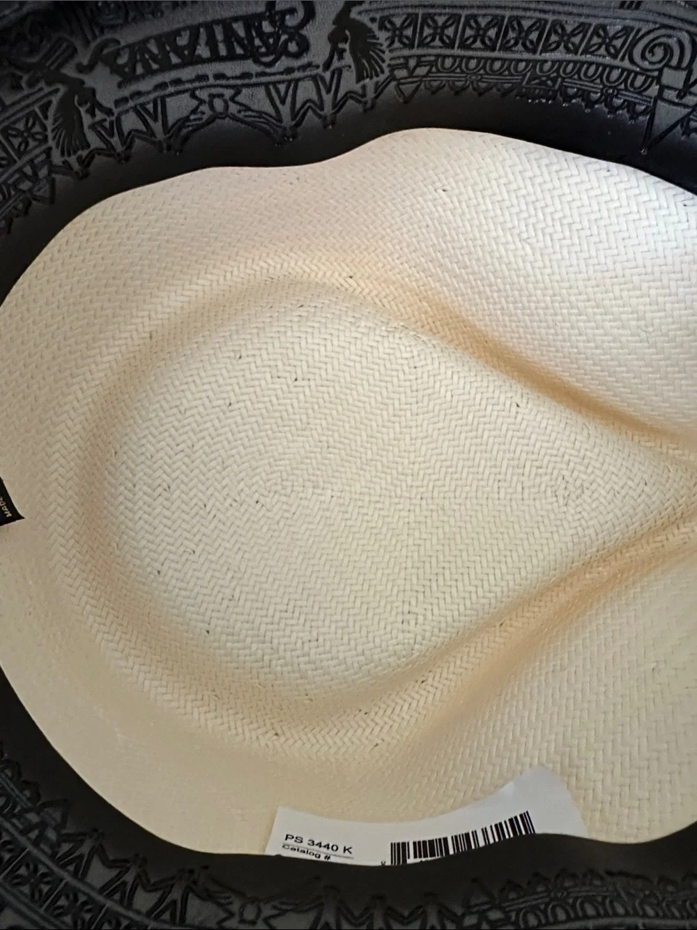SANTANA Borealis Panama Straw Fedora Hat XL Ivory Resort Coastal Old Money Style